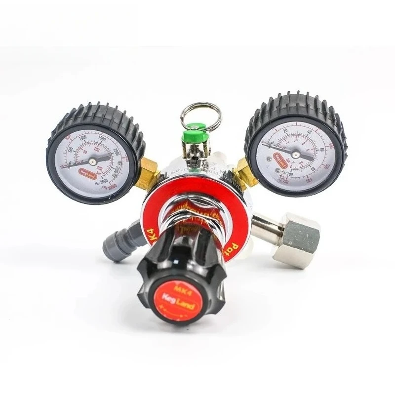 Craft beer pressure reducing valve gas meter