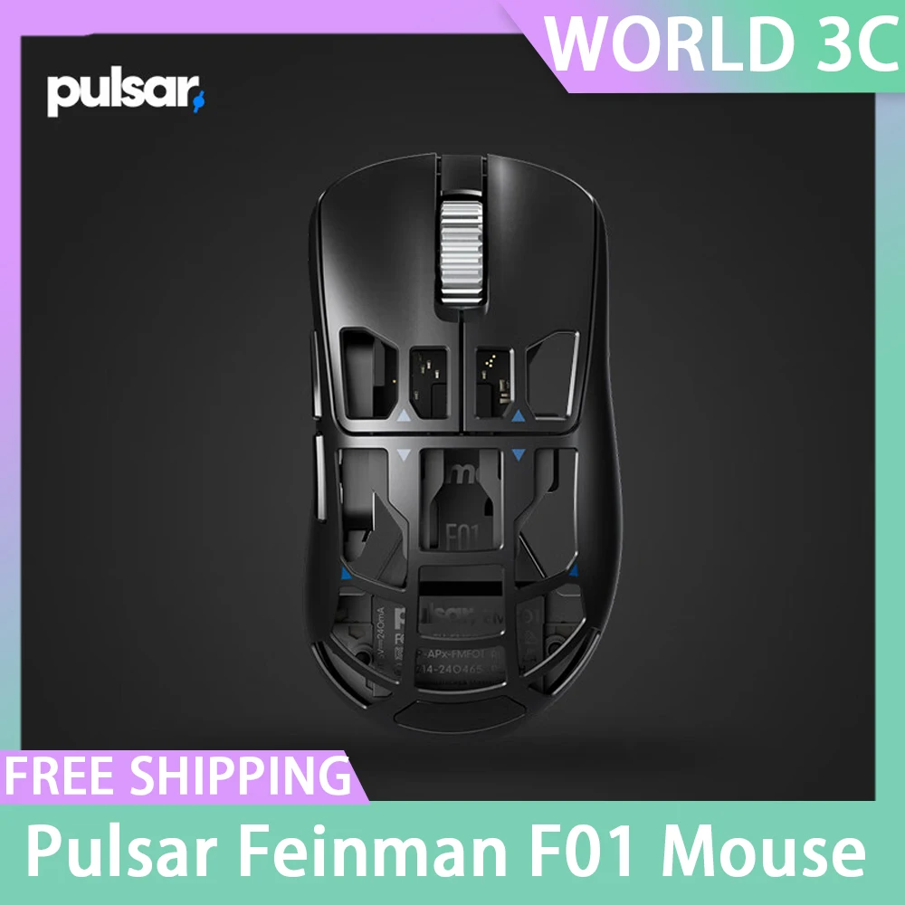 Pulsar Feinman F01 Gaming Mouse Suporte sem fio 8khz Paw3395 Personalizado F01 Liga de magnésio Leve Csgo Esport Fps Gamer Ratos