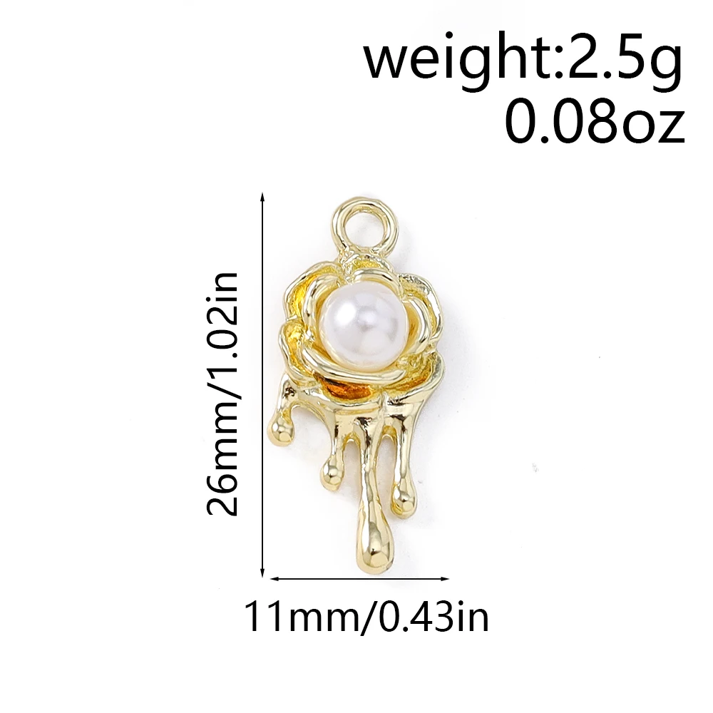 Leslie 5 Stück Modische Y2K Legierung Kristall Flüssig-Lava Herz Anhänger DIY Schmuckherstellung Charm Ohrringe Halskette Armband Zubehör – Detail 33