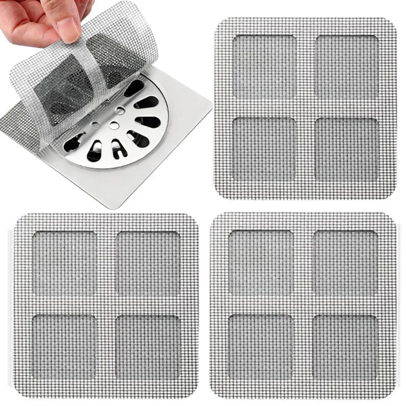Disposable Anti-blocking Filter Floor Drain Sticker Mesh Hair Catcher Stopper Shower Drain Cover Kitchen Bathroom Sink Blocker