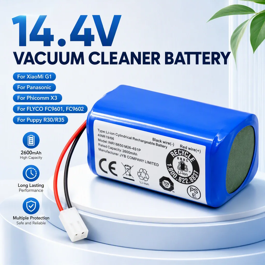 3500MAH Battery H18650CH-4S1P for Xiaomi Mi Robot Vacuum Mop Essential MJSTG1, Rowenta, Tefal explorer series 20, Mijia G1