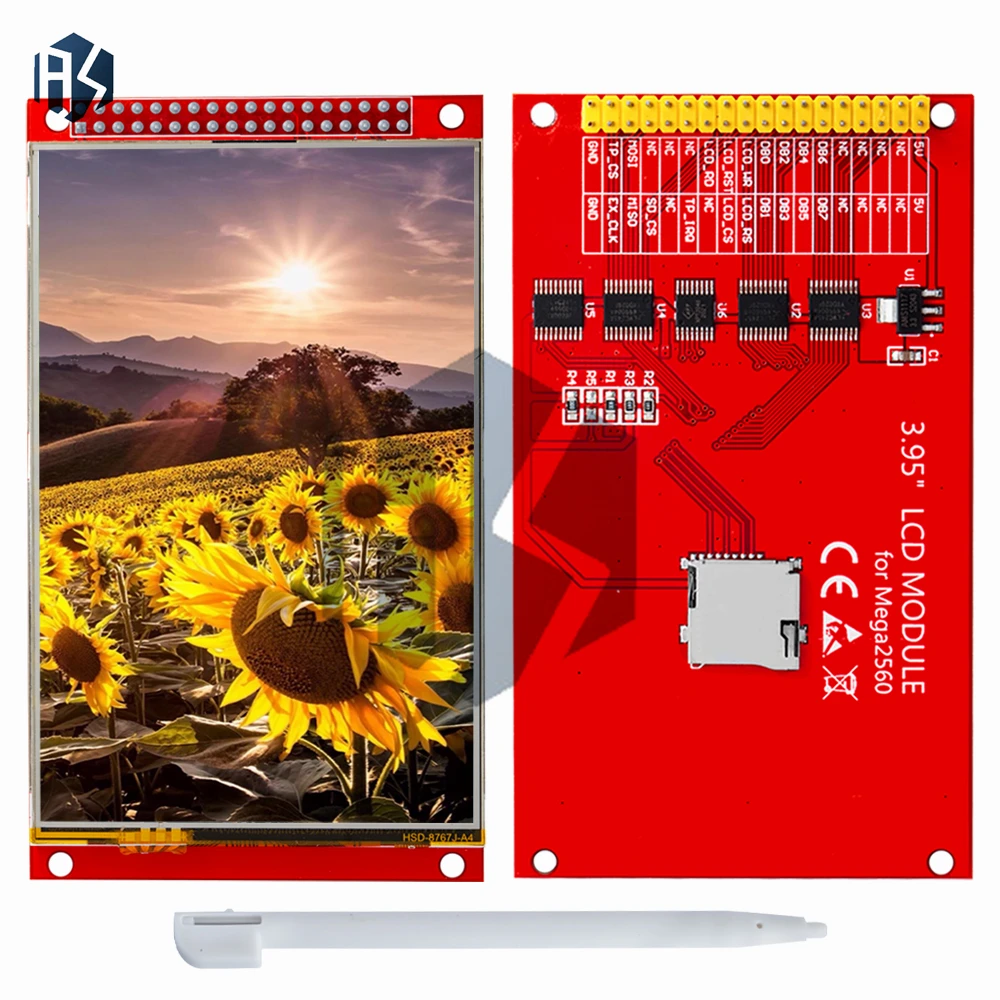 وحدة عرض LCD 3.95 بوصة/4.0 بوصة 320 × 480 ILI9488 TFT مع لوحة لمس - واجهة 8 بت لـ Arduino لـ UNO و Mega2560