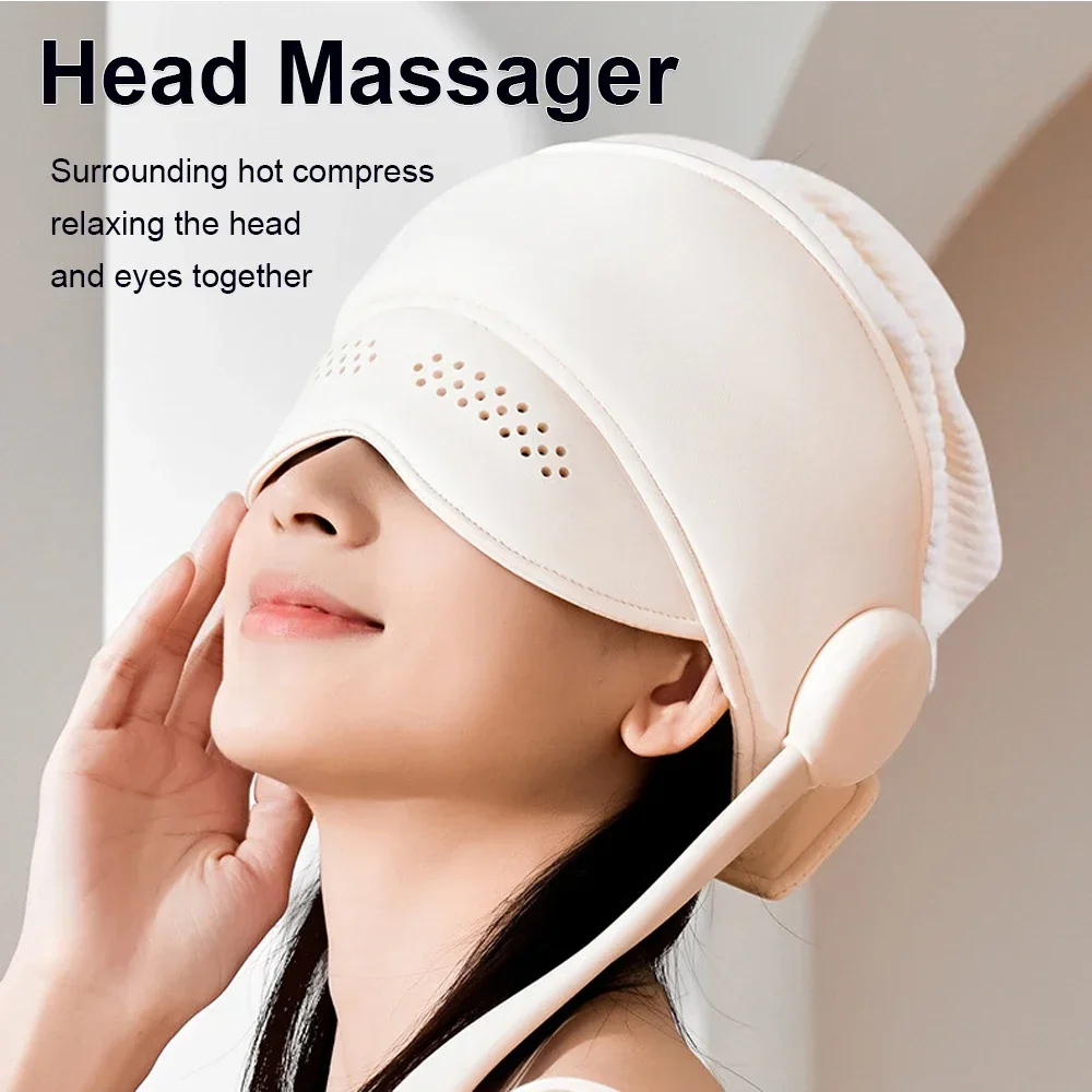 

Air Pressure Head Massager Electric Scalp Massager Graphene Heating Eye Hot Compress Help Sleep Head Relaxation Health Care Gift
