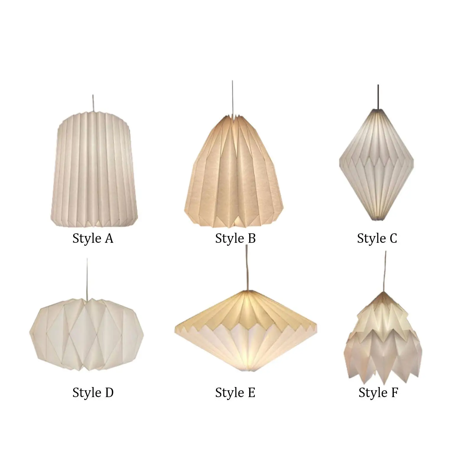 Paper Origami Lamp Shade Ceiling Lampshade Lighting Fixture Origami Paper Lampshade Pendant Lamp Shade for Living Room