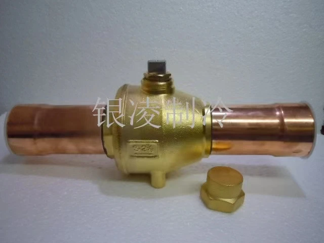 Ball valve 3-1/8 welding port 80MM cold storage chiller cut-off  refrigeration central air-conditioning freezer straight-th