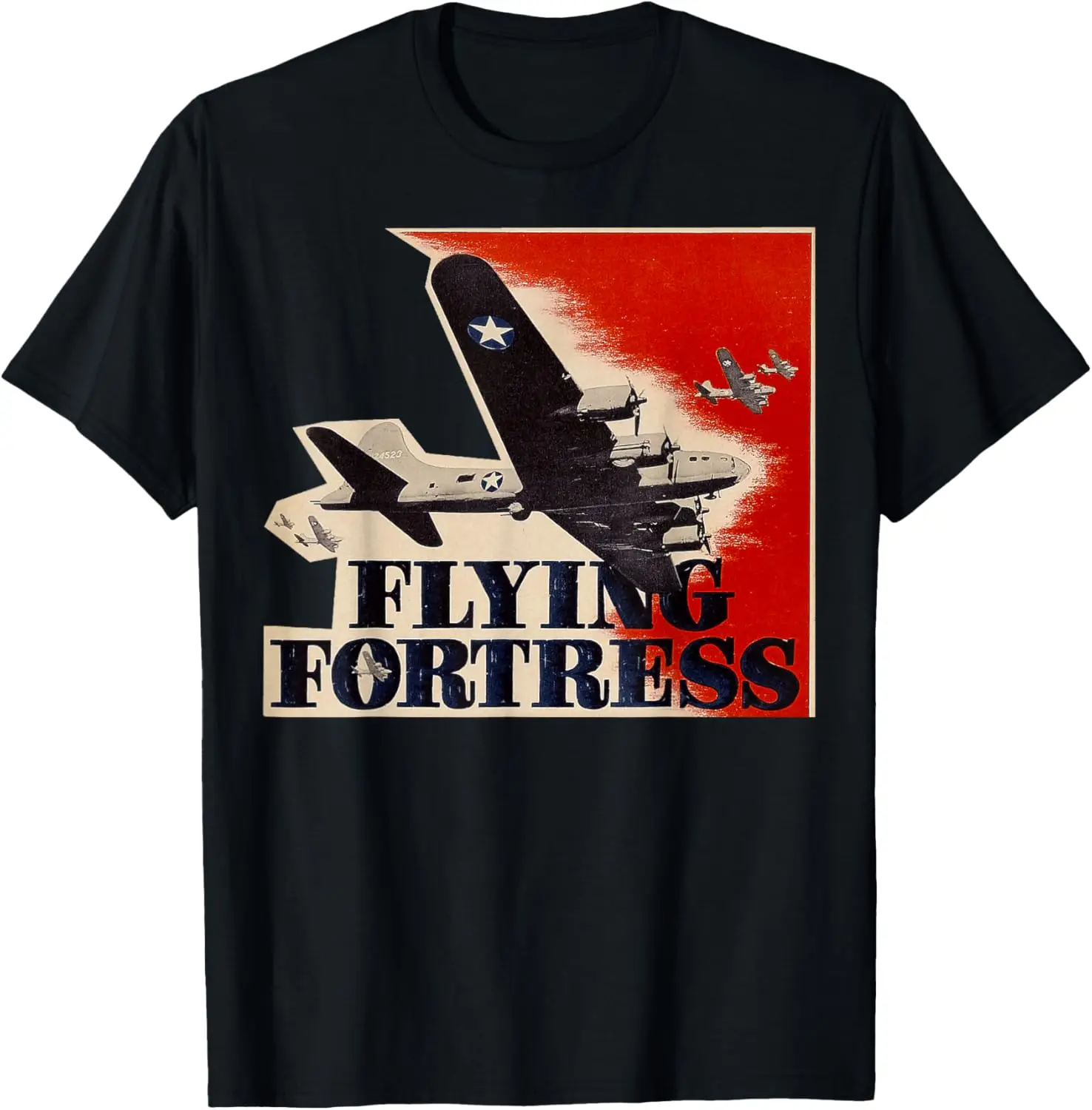 

Vintage WWII USAF B-17 Flying Fortress Bomber T-Shirt 100% Cotton O-Neck Short Sleeve Summer Casual Mens T-shirt Streetwear