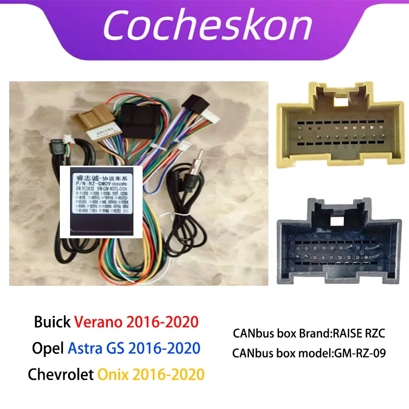 

Cocheskon Car 16pin Wiring Harness Adapter Canbus Box Decoder For Buick Verano Onix Opel Astra GS GM-RZ-09