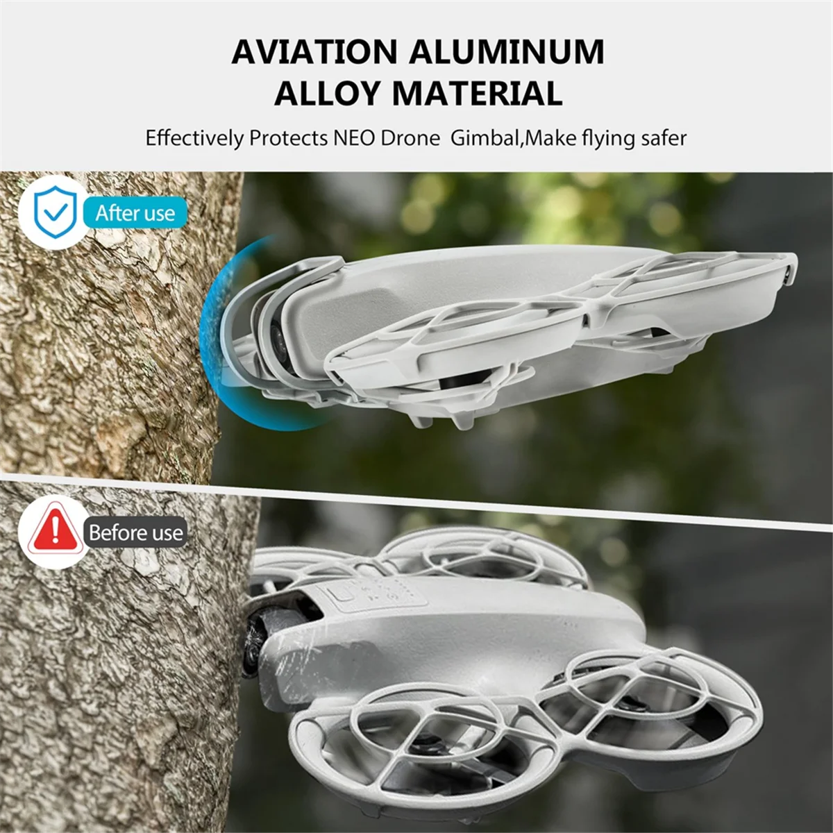 AT42 Gimbal Bumper Guard Accessories, Aluminum Alloy Anti-Collision Protection Guard Bar Drone Camera