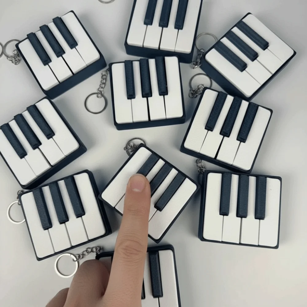 PLA Material Fidget Clicker Mechanical Feel Miniature Size 3D Printed Pre-Assembled Eco-Friendly Piano Fidget Desk Setup