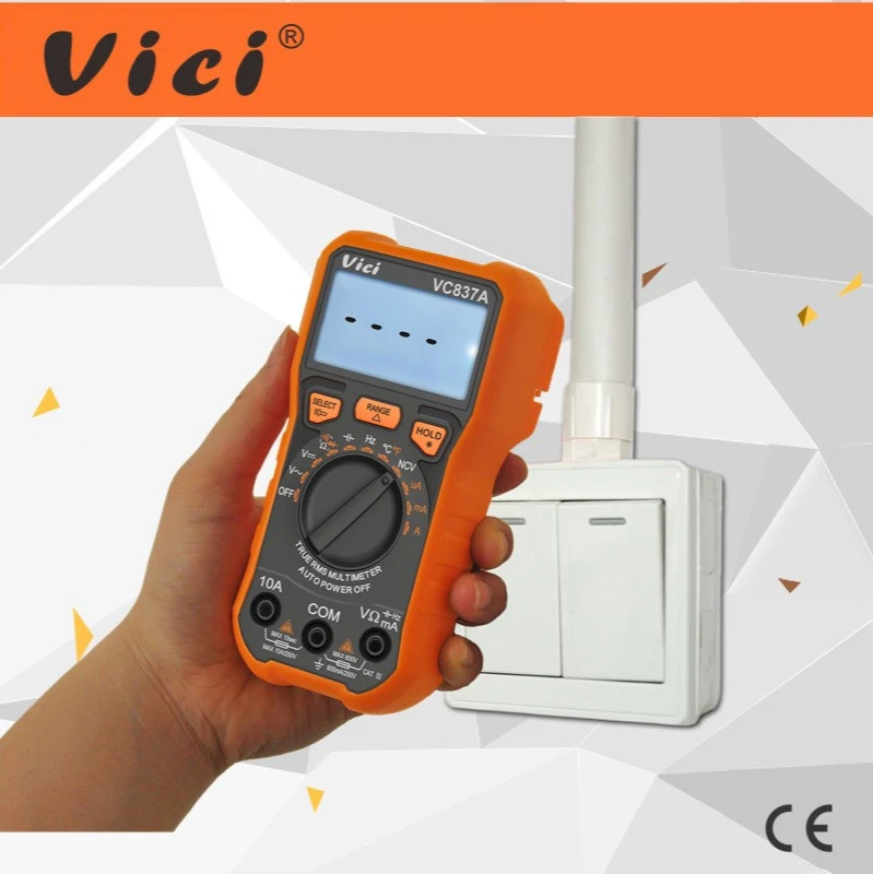 VICI 6000 Counting Digital Multimeter VC837A True Effective Value NCV High Quality High Accuracy Portable VC837 Analog Strip