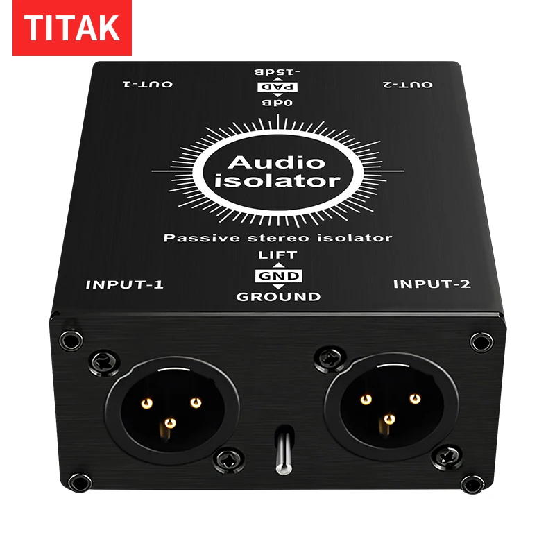 Dual channel Audio Isolator，Audio Noise Filter Noise Suppressor Isolator Live Broadcast Mixer Audio Signal Noise Reducer