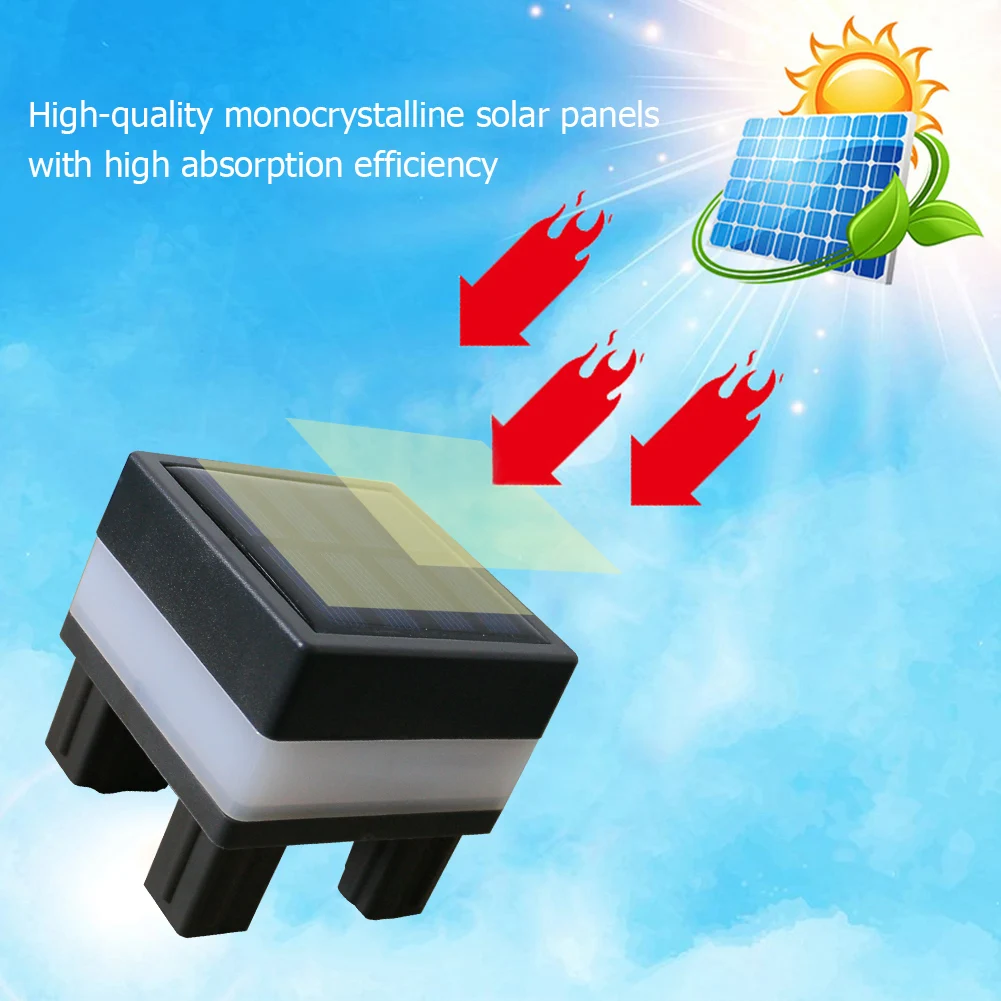 1-5Pcs Solar LED Fence Lamp Pillar Light Easy Installation Waterproof Outdoor Lamp GlowIing Path Yard Lights for Garden Decor