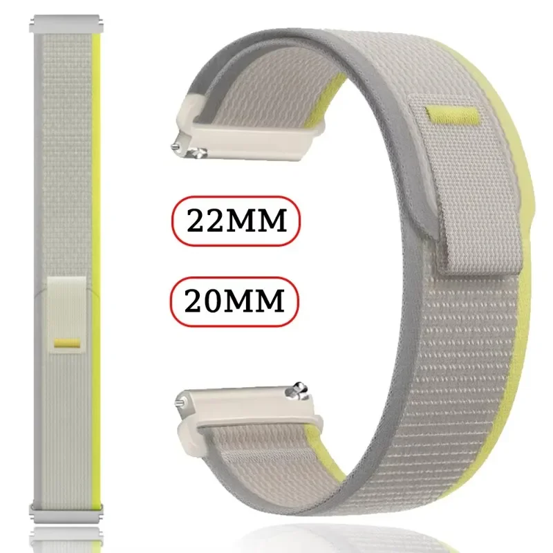 2022mm Trail Nylon Loop Strap for Xiaomi Watch 5/S5-4-3-2 Fashion Breathable Wristband for Oneplus Watch Lite/Realme Watch 5/S