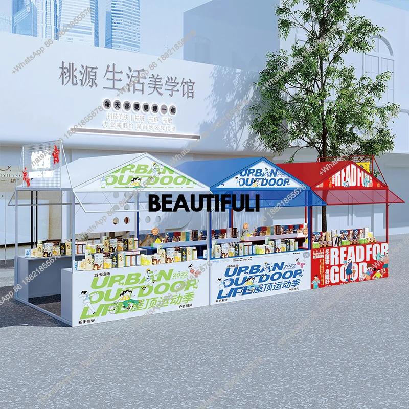 Stall activity scaffolding mobile small stall market stall shelf iron