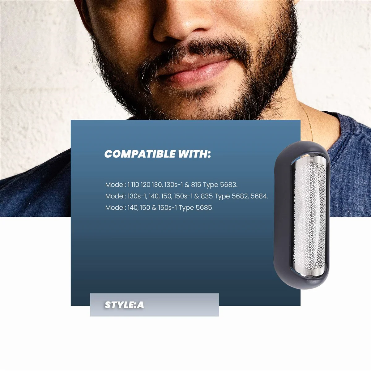 สําหรับ Braun เครื่องโกนหนวดไฟฟ้าหัว Omentum 11B Series 1 110 120 130 140 150 150S-1 130S-1 5684 5685 มีดสุทธิ + Support_A66K