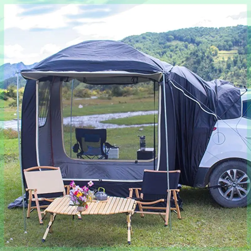 Rear tent suv canopy extension outdoor car side camping side tent car side fully automatic car speed