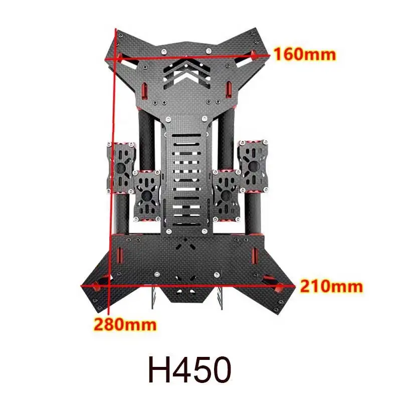 H450 / H680 Carbon Fiber Folding FPV Alien Quadcopter Aircraft H4 Frame Kit