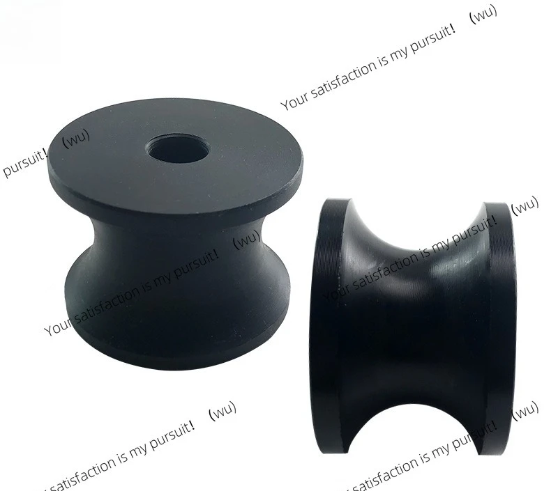 Nylon Black White Roller U-slot Pulley, Anchor Bracket Anchor Ship Accessories, Yacht Fishing Boat Speedboat
