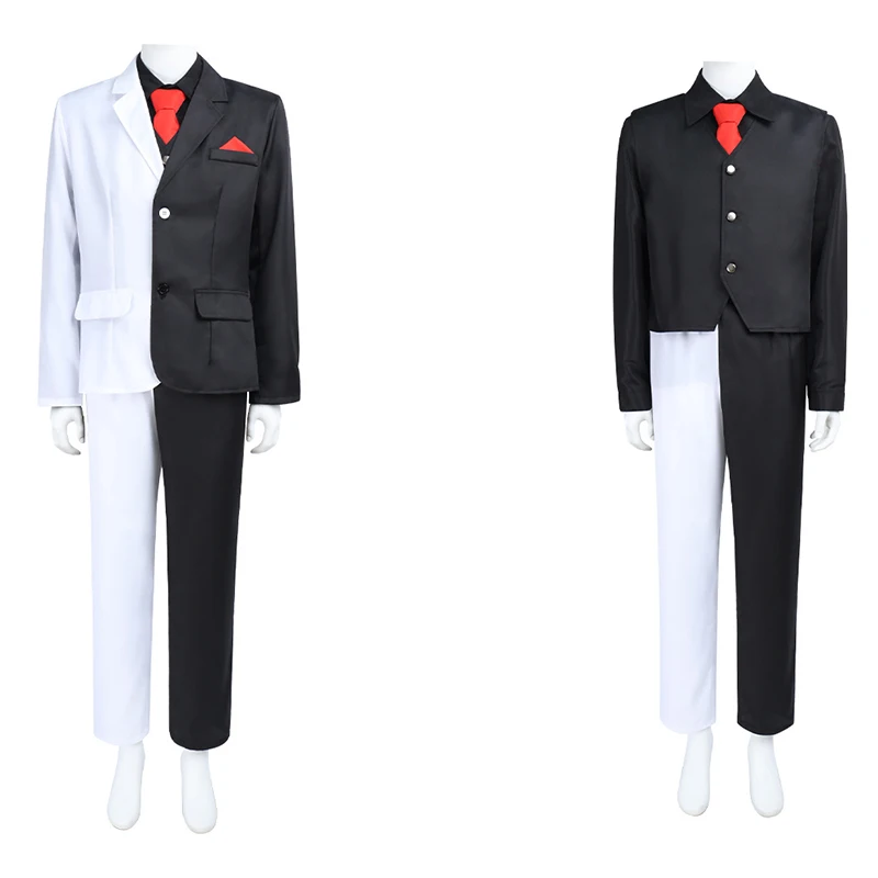 

Man Two Face Harvey Apollo Dent Cosplay Costume Black and White Suits Halloween Carnival Cosplay Harvey Dent