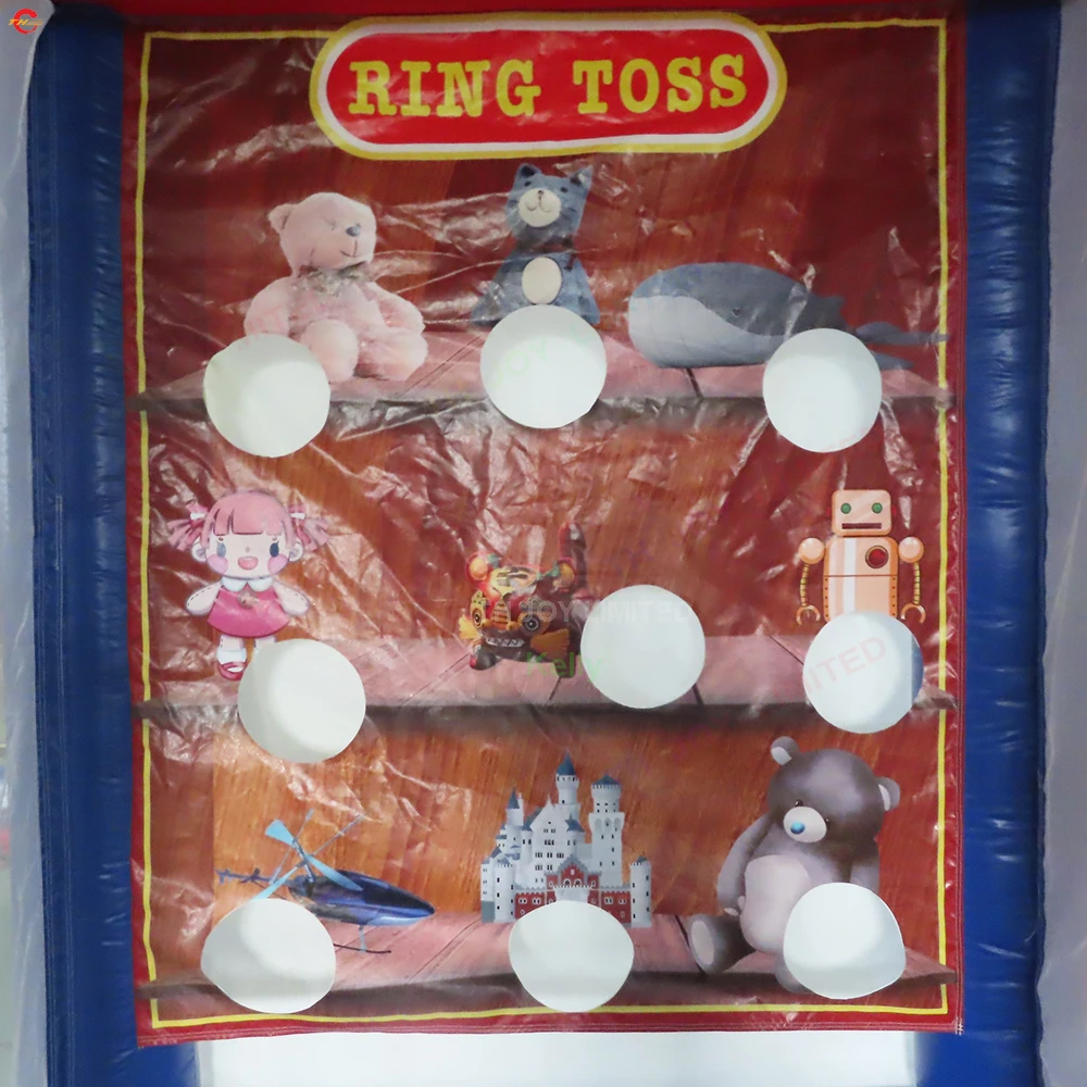 Commerciale Durevole 5x3m Gonfiabile Ascia Lancio Palla Lancio Gonfiabile Dardo Da Tavolo Gioco Sportivo 3 IN 1 Giocattolo Combo in Vendita