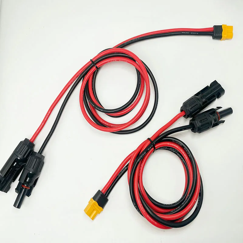 12AWG (1m~10m) XT60H-F Solar Silicone Extension Cable Solar Panel Connector to XT60 Adapter for Solar Generators, Battery Banks