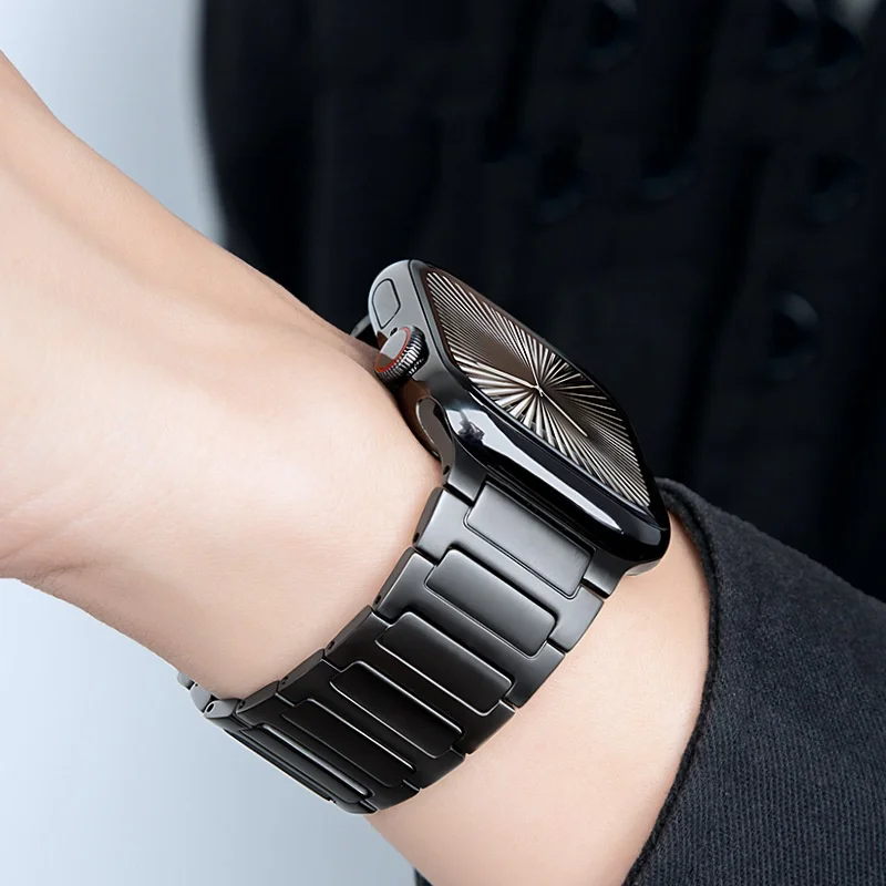 Luxury Business Titanium Strap For Apple Watch Band Series 10 46mm Magnetic Link Bracelet For iWatch Ultra 2 49mm 45mm 44mm 42mm