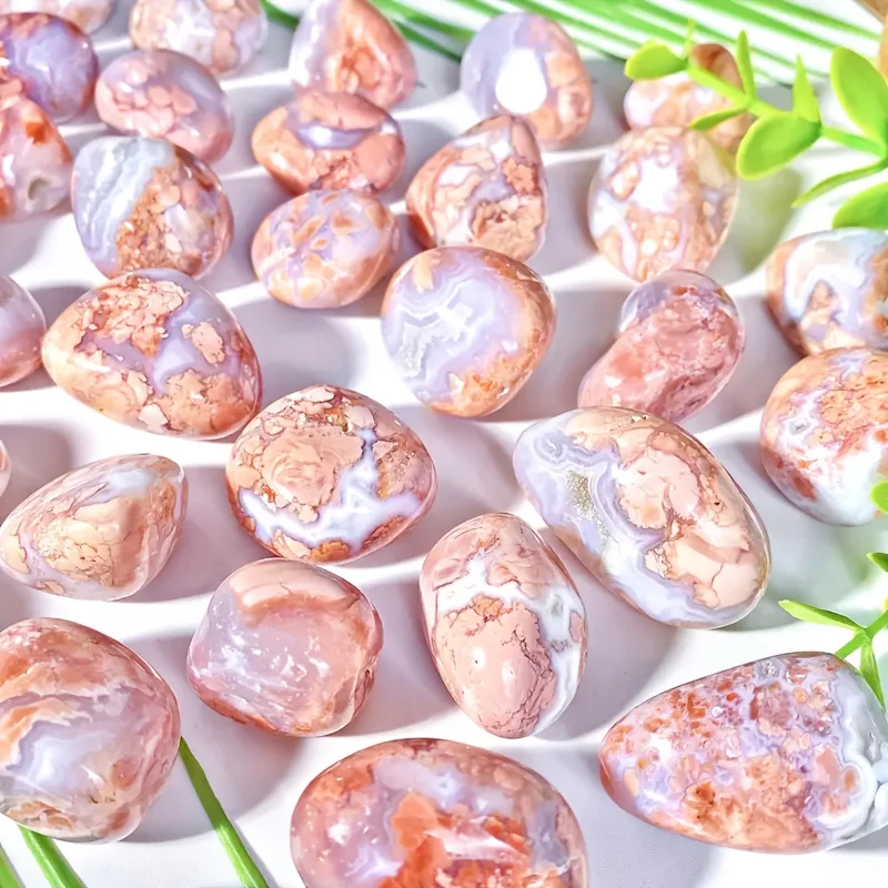 30/50/100g cristal caído de ágata rosa, cuarzo de cristal de ágata Sakura, decoración de mesa DIY, hermosa piedra rosa, el mejor regalo para ella