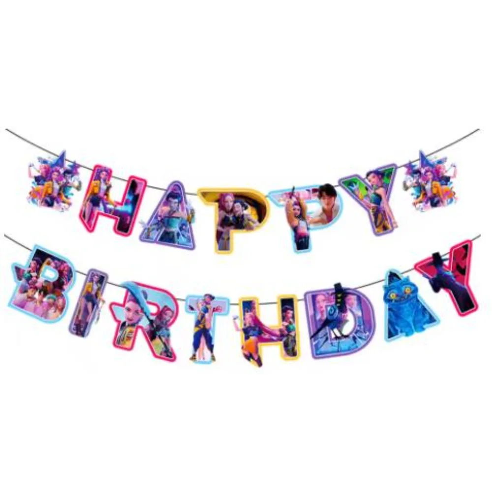 جديد حار Kpop الساحرة هانت عيد ميلاد مجموعة هدية موضوع حفلة عيد ميلاد لوازم مجموعة ورقة لوحة الأنسجة مفرش المائدة الديكور هدية