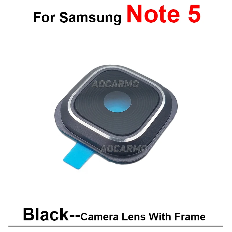 For Samsung Galaxy Note 4 5 Note4 Note5 Rear Back Camera Lens With Frame Replacement Parts