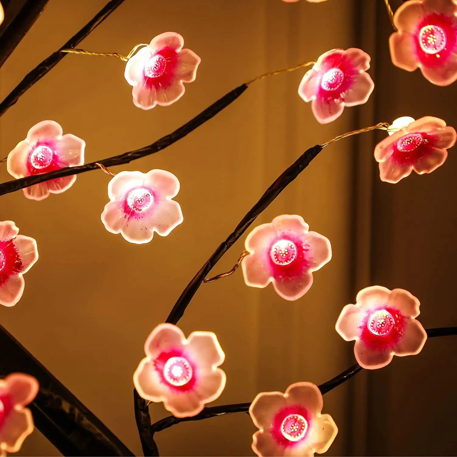 Bonsaï en fleur de prunier à 36 LED, arbre à lumière féerique artificielle, arbre à esprit, lumières en fleur de prunier, décoration de chambre à coucher, noël