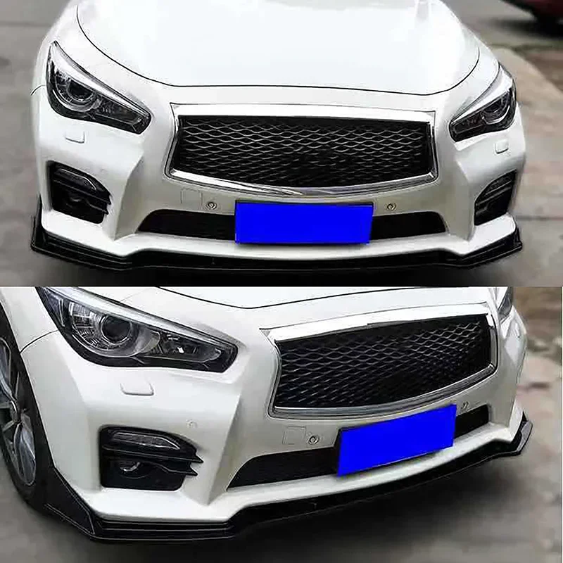 Auto Front Bumper Lower Lip Decorative Cover Kit Preventing Scratches Fit For Infiniti Q50 2014-2017 Exterior Car Accessories