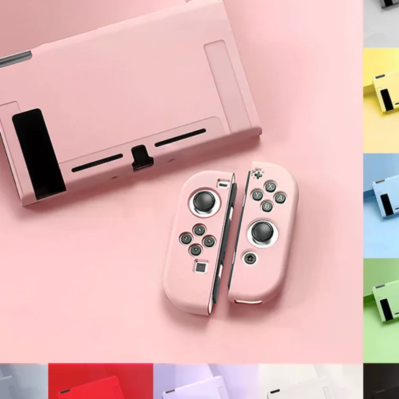 Protective Case Compatible With  Switch OLED Console And Joy-Cons, Switch Can Be Inserted In Dock With Shell