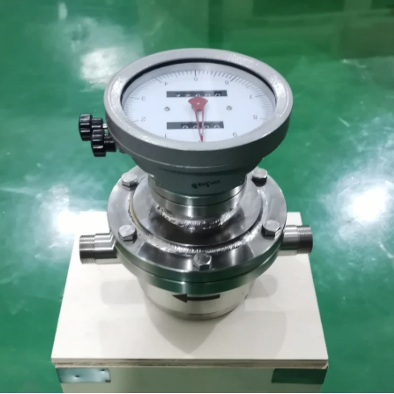 0.5%High-Precision Miniature Oval Gear Flow Meter for Hydraulic Lubrication,Transformer Oil,Fuel