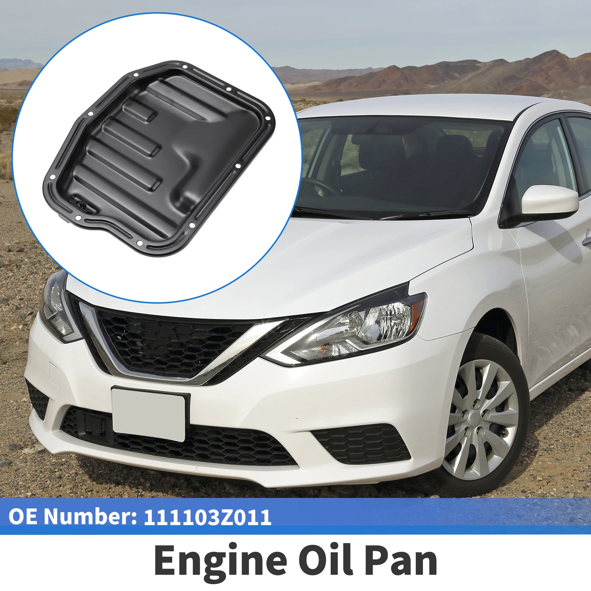 

UXCELL No 111103Z011 Масляный поддон двигателя Масляный поддон поддона трансмиссии для Nissan Sentra 2002-2006 Железный черный