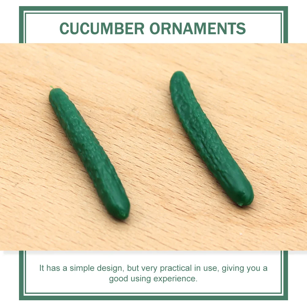 20 Pcs Cucumbers 36cm Simulated Ornaments Micro Landscape Toys Puzzle Landscaping Decorations Mini Kitchen Green Models Child