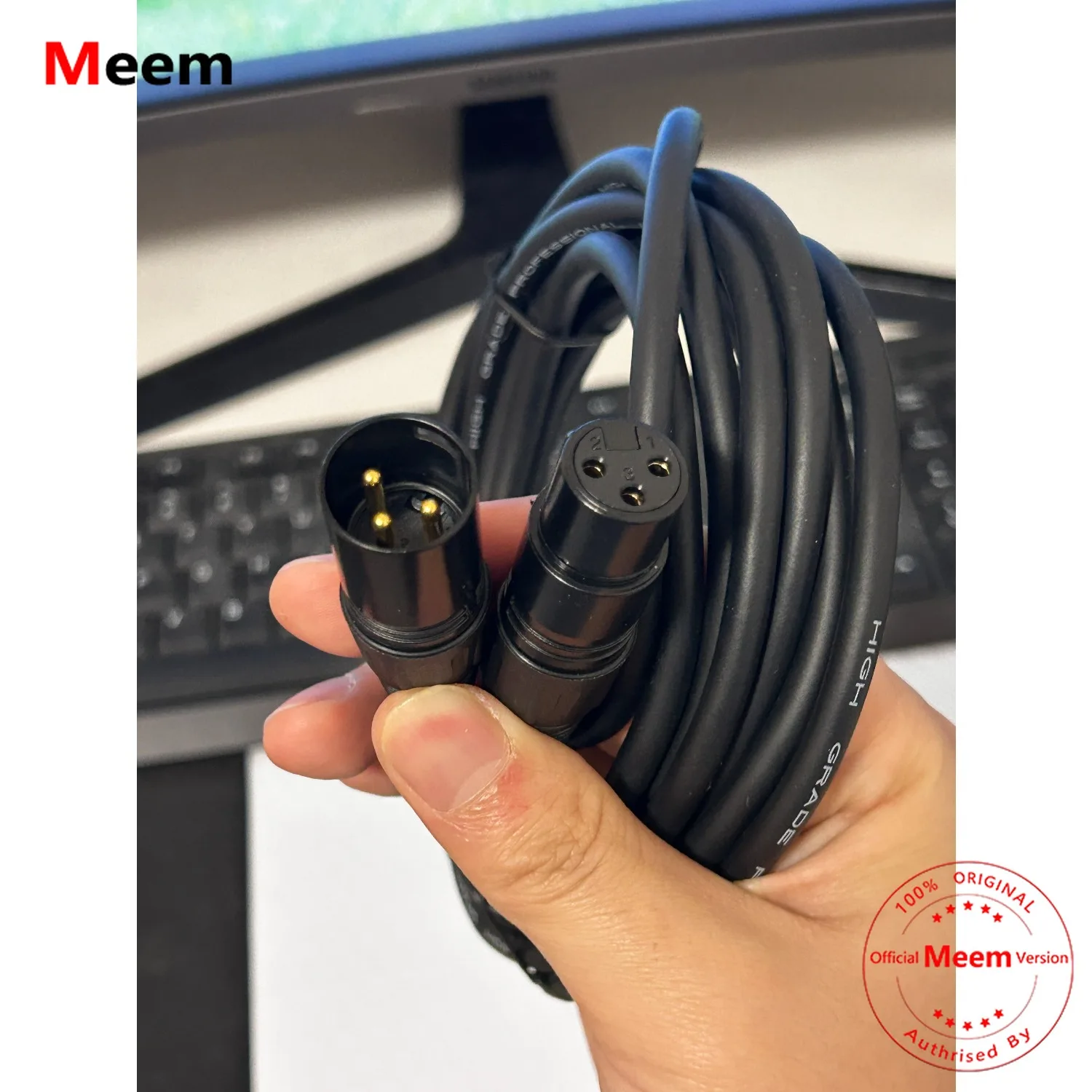 Cable XLR de 3 pies, cable de micrófono macho a hembra, balanceado de 3 pines Compatible con micrófono Shure SM, Behringer, sistemas de altavoces