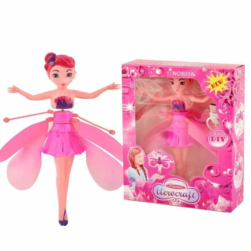 Little Princess Rotating Luminous Helicopter Doll Dancing Plane Gesture Induction Flying Toy Christmas Gift Holiday Gift