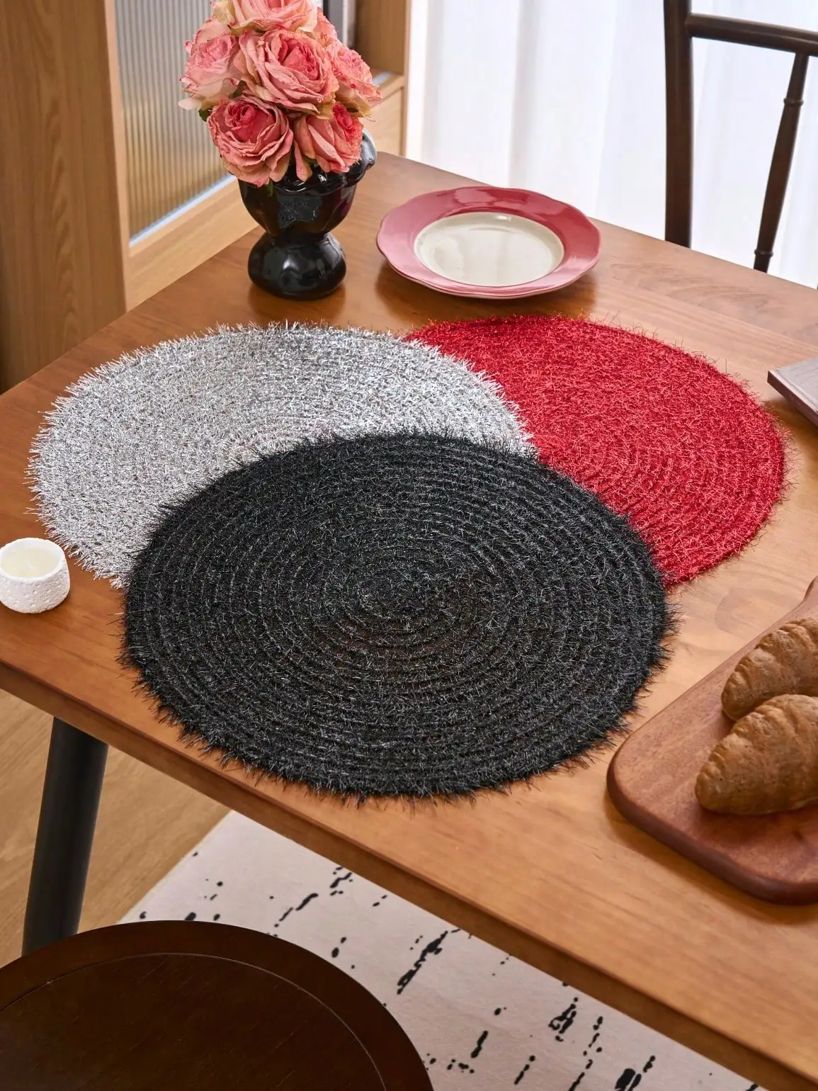 

Набор из 1/4/6/12 шт. круглых подставок в богемном стиле из золотой и серебряной проволоки, декоративные коврики для домашнего обеденного стола, подставки для кухонных мисок/тарелок/чашек