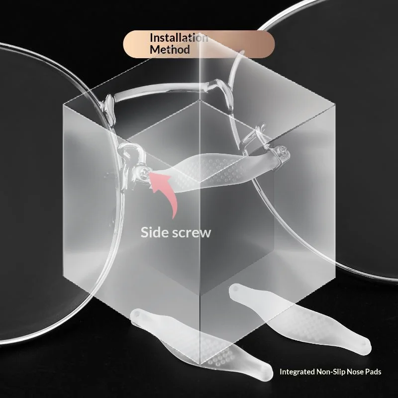 Silicone Screw In Nose Pads for Glasses 2PCS Soft Anti Slip Comfort Fit for Eyeglasses Frames for Reading or Outdoor Activities