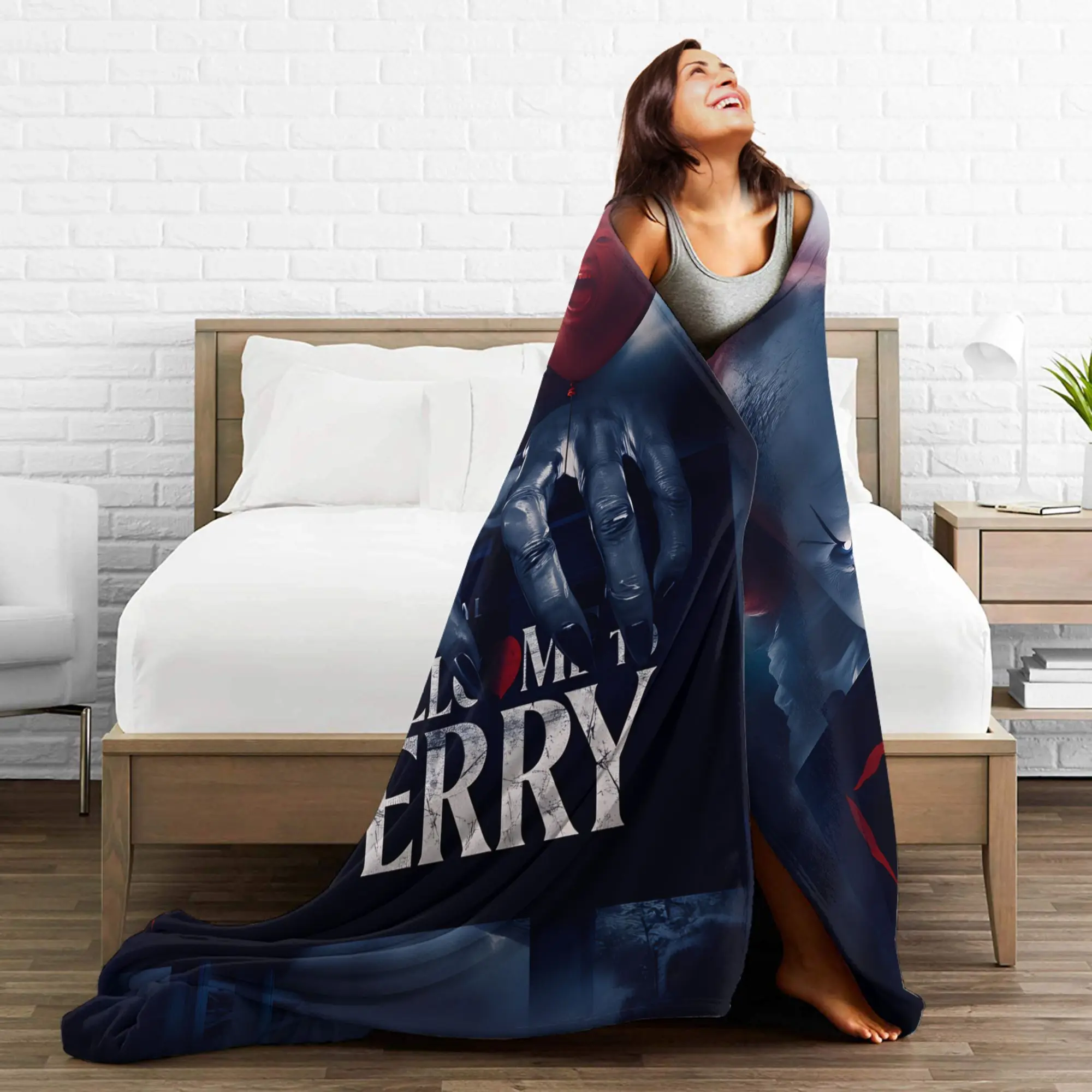 تكنولوجيا المعلومات مرحبا بكم في ديري 2025 بطانية جودة لينة الفراش الدافئ يلقي الشتاء طائرة السفر الأريكة كرسي مفرش مضحك