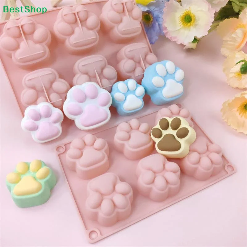 ♬Cat Claw Shape Chocolate Silicone Mold DIY Baking Cake Decoration Mold Candy Pudding Jelly Soap Mold Drip Glue Mold Ice Tray