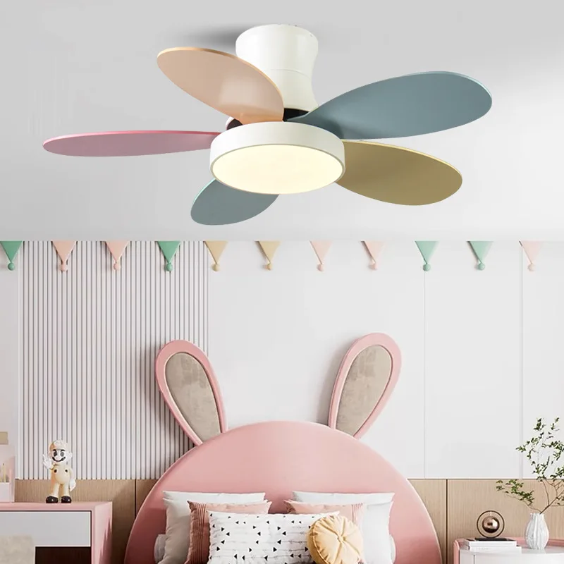 Children's Cartoon Ceiling Fan Lamp Creative Personality Boy Girl Kindergarten Bedroom Lighting For Home Ventilador De Techo