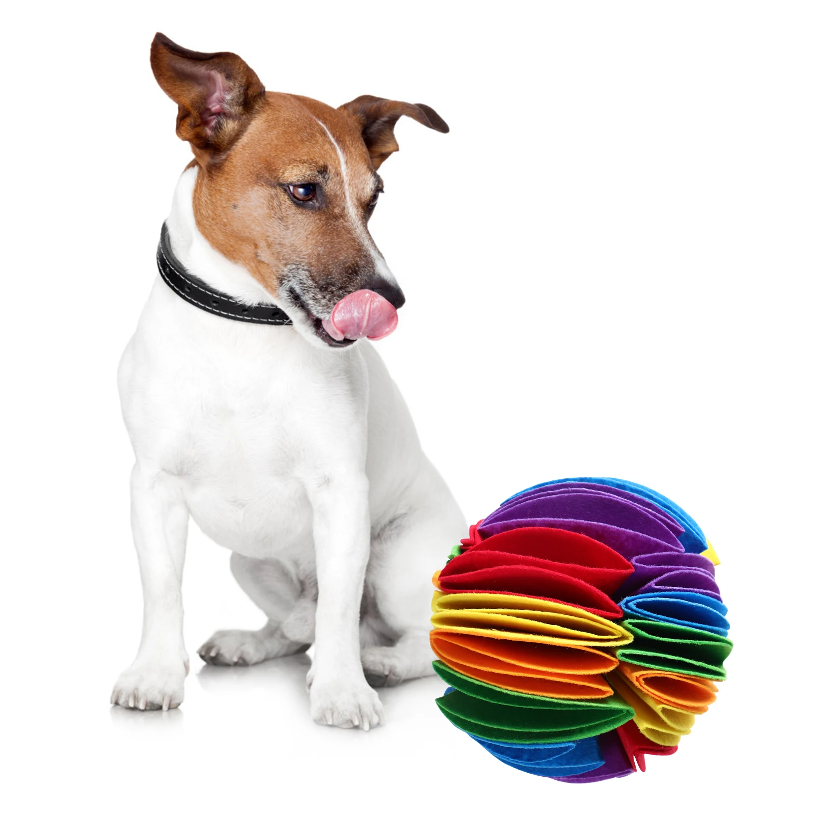 

Pet Sniffing Ball Dispensing Dog Treat Toys Interactive Soft Stimulating Puzzle Olfactory Bulb Snuffle Mat for Dogs