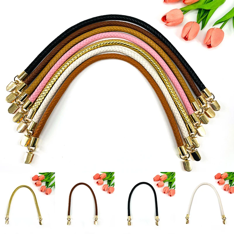 PU Leather Braided Rope Handles For Handbag DIY Replacement Bag Strap Shoulder Bags Belt Hot Purse Belts Bag Accessories