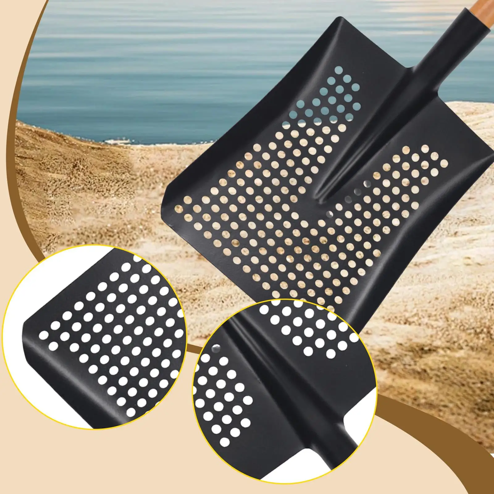 Sifting Spade Head Sand Sifter Head Portable Chicken Coop Scooper Head Sewer