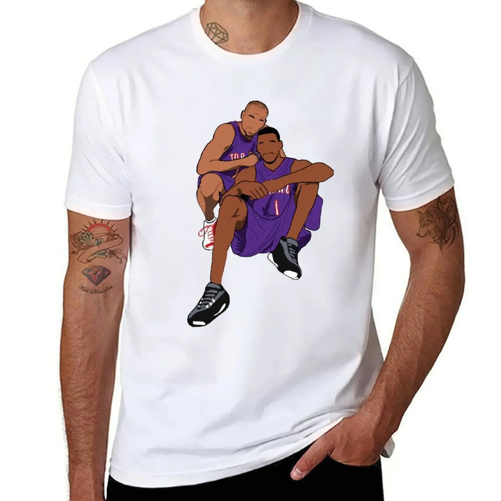 

Vince Carter Tracy Mcgrady Ballers T-Shirt man tshirt t shirt man cotton T-Shirt
