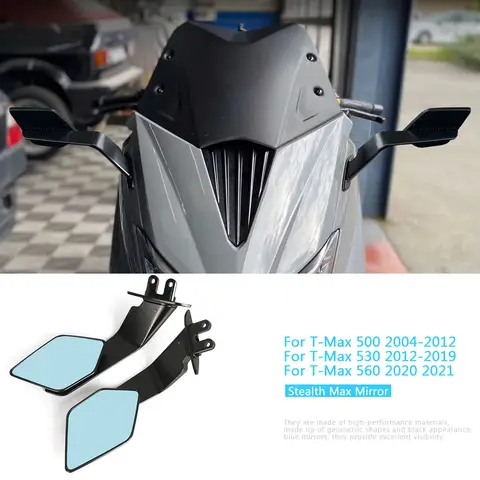 Aluminum Alloy Frame Motorcycle Fixed Wind Wing Rearview Mirror For Yamaha TMAX 530 Tmax 500 T-MAX 560 TMAX530 T-Max560