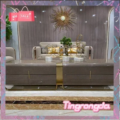 Y Italian Style Light Luxury Solid Wood TV Cabinet Villa Suite Living Room