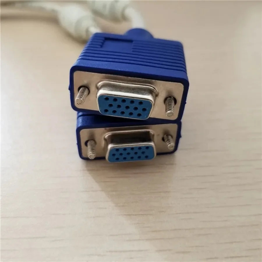 비디오 Y 컴퓨터 데이터 전송 익스텐션 케이블 코드 차폐 설계, 1 in 2 out 15 핀 VGA 스플리터, 호스트-모니터용