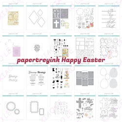 Radiant Florals Easter Egg Metal Cutting Dies Stamps Stencil Diy Scrapbooking Paper Diary Decoration Manual Handmade Embossing